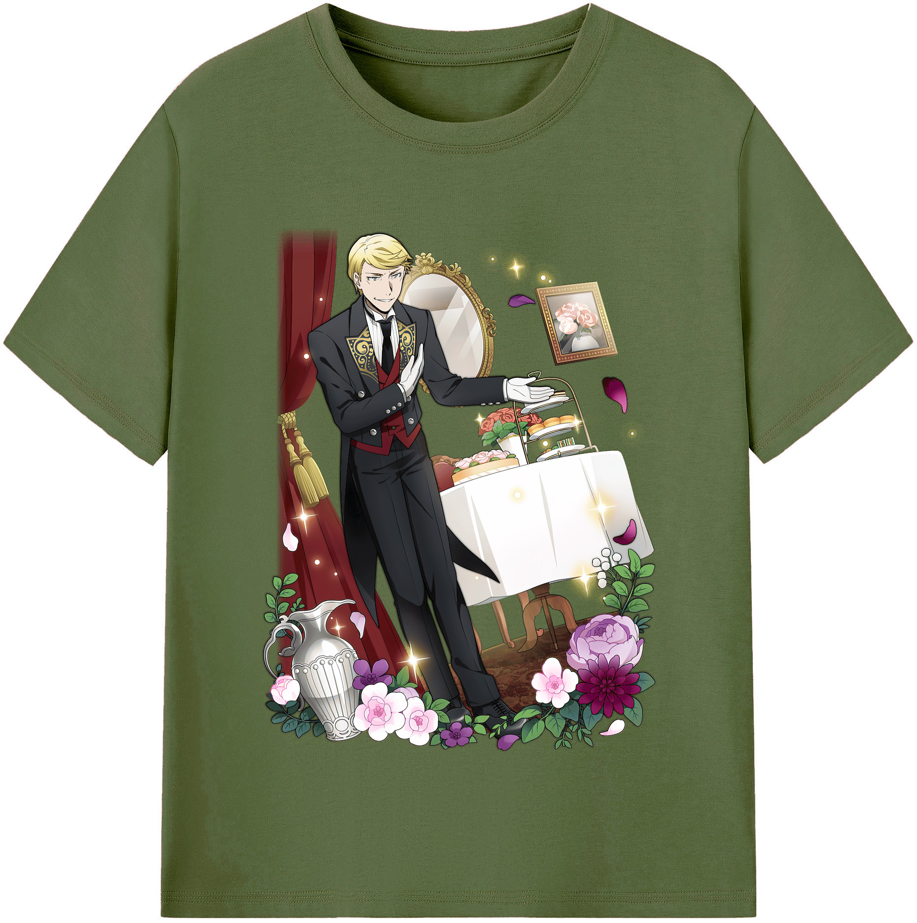 （画像用） 文豪ストレイドッグス Bungo Stray Dogs 綿100％半袖Tシャツ（フロントプリント）
